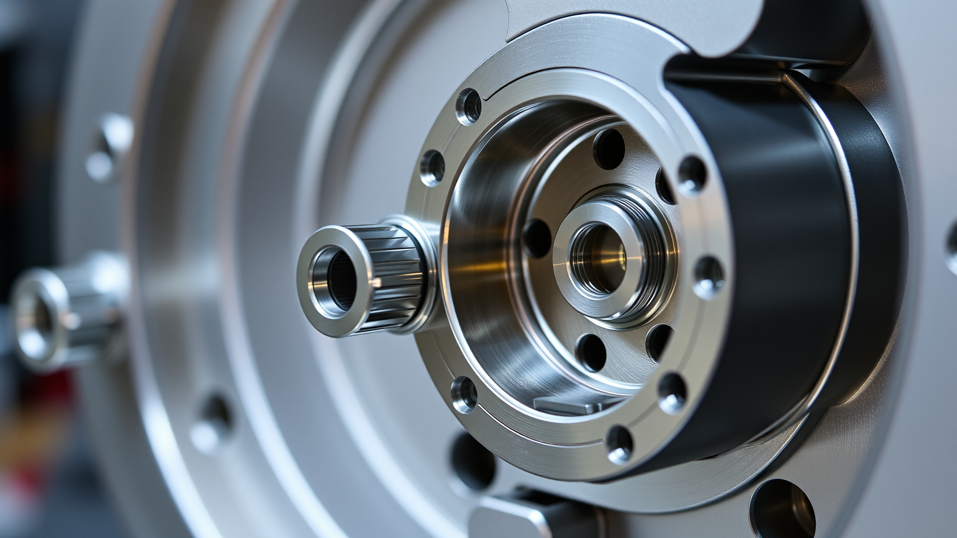 Close-up of intricate precision-cast steel components for robotic assembly equipment